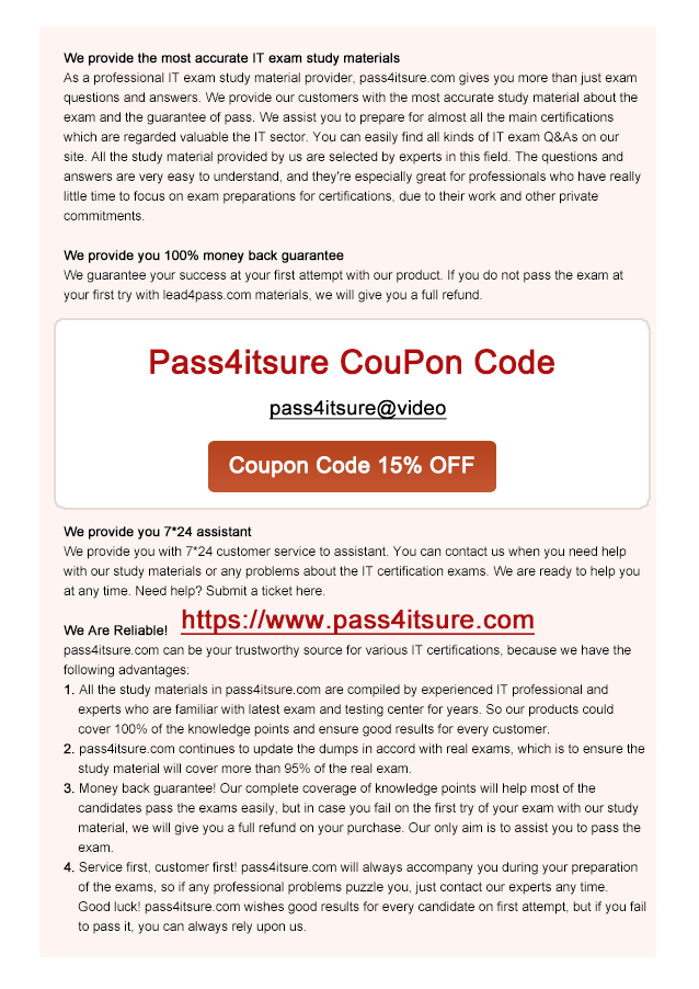pass4itsure 70-741 coupon
